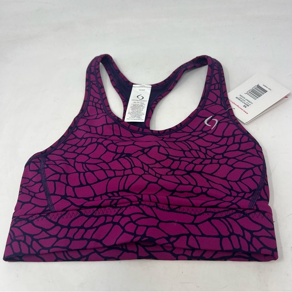Moving Comfort Switch it up Racer sports bra in Currant Woven size XS NWT - Picture 1 of 8